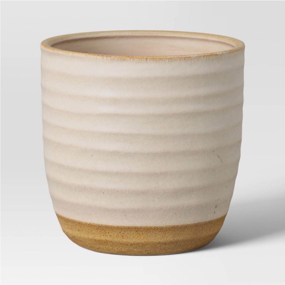 Split Glaze Ceramic Indoor Outdoor
Planter Pot 8.15"x8.15" White - Threshold™